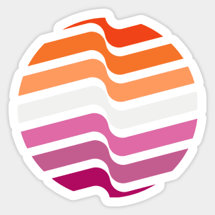 Orange  Lines Sticker